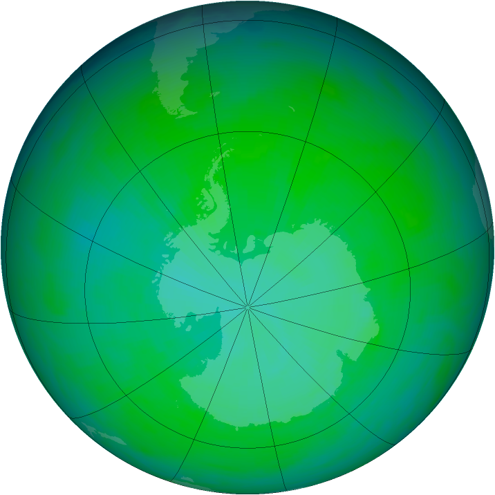 Ozone Map 1991-12-22